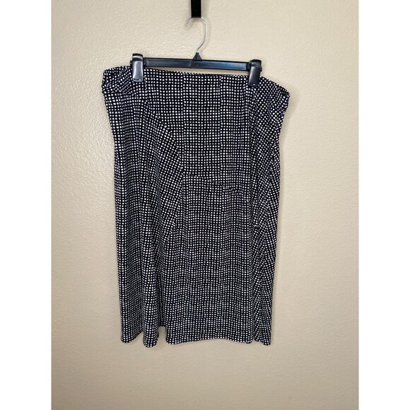 Jacyln Smith Womens Black/White Checkered Skirt Polyester/Spandex XXL Midi - Picture 1 of 7